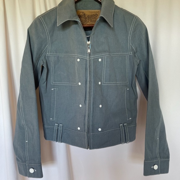 Louis Vuitton Jackets & Blazers - Authentic Louis Vuitton Denim Jacket / White Hardware and stitching / Size 36